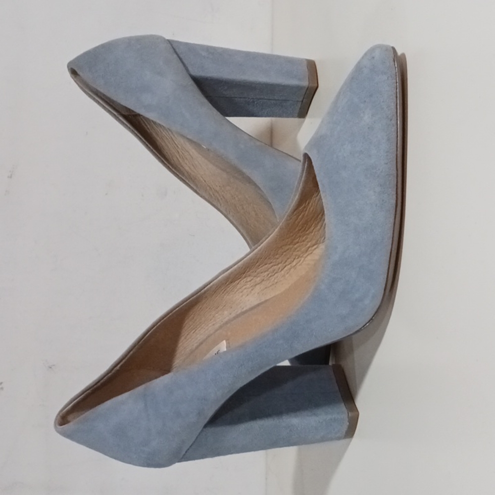 Saks Fifth Avenue Light Blue Suede Pumps